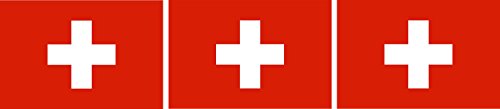 Etaia - 3X Mini Premium Aufkleber - 2,5x4 cm - Fahne/Flagge der Schweiz Suisse Sticker fürs Fahrrad Motorrad Auto Bike