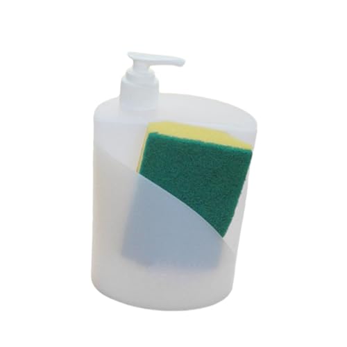 JAZZY PEARLS® Dish Soap Dispenser and Sponge Holder Soap Dispensing for Cafe Home Bathroom