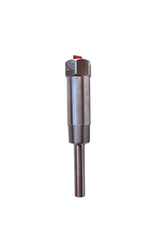Tel-Tru 260TWE06434 Threaded Thermowell Model 260Twe, 316Ss, 2.5" Insertion, 6.25" Overall Length, 3/4" Npt Process Connection, 0.260" Bore, Stepped Shank, 2" Lag