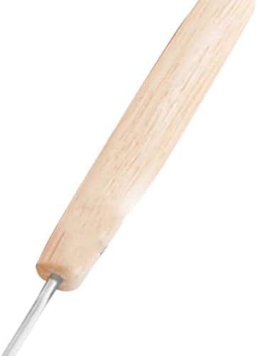 Tissting 2-Pack Stainless Steel Fondue Forks with Wooden Handle for Cheese Chocolate - Ideal for Roasting Marshmallows, Fruits at Parties, Picnics, and Camping - 2