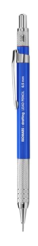 Image of Isomars Mechanical Drafting Pencil 0.5mm with Built-in Sharpener & 10 Free Leads | Technical Drawing Pencil for Sketching, Drafting, Engineering, Architecture, Design & Writing