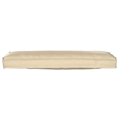 Coussin de banc beige 120x40 indéformable pour assise inconfortable