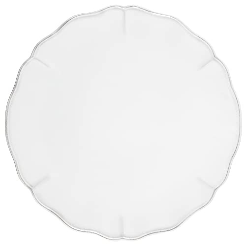 Plato Base de Cerámica Stoneware 13,5'' Blanco miniatura 1