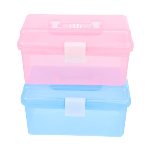 Boîte de rangement transparente pour accessoires cheveux et manucure - 2