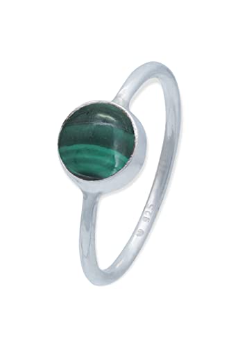 Ring 925 Silber Malachit grüner gestreifter Stein Edelstein echt Silber Damen Sterling Silber Geschenk (NO.: MRG-078-10) Cover