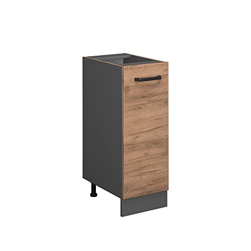 Vicco Armario de Farmacia R-Line, Roble Dorado/Antracita, 30 cm sin encimera