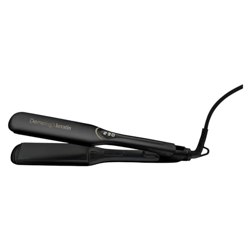 Demeliss Black Ceramic XL – Lisseur Professionnel – Revêtement Céramique Tourmaline Infusé Kératine – 14 Températures De 100°C À 230°C – Écran...
