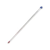 United Scientific™ Red Spirit-Filled Thermometer, 12' Length, Partial Immersion, Dual Scale, -20 to 150°C / 0 to 300°F Temperature Range