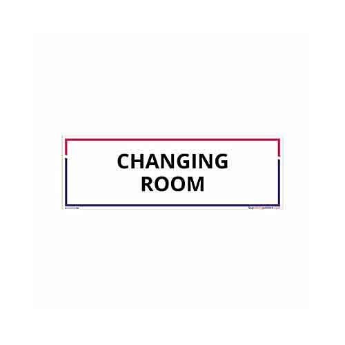 buysafetyposters.com - Changing Room Display Board In English - PVC Sticker - (Rectangle, 12 inch X 4 inch, Multicolor) (B08Y6N3WWX) Amazon Price History, Amazon Price Tracker