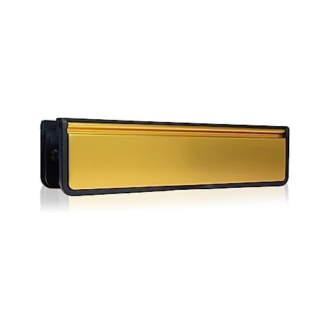 Xfort MailPlate Luxe Satin Brass Letterbox Cover