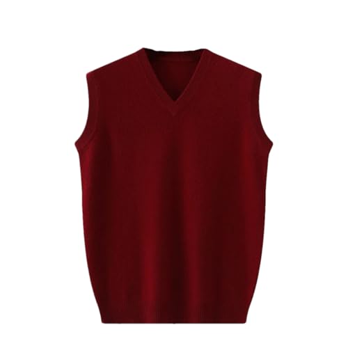 Men's Sleeveless Wool Vest Solid Color Casual Outfits