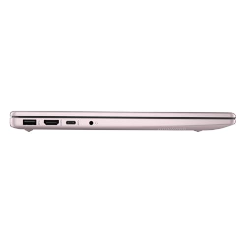 Image of HP Ultra Thin 14 inch Laptop with Copilot, Intel N150, 16GB RAM, 256GB(128GB eMMC+128GB SD Card) • HUB • Mouse, Windows 11S, 1-Year Office 365, Lightweight Tranquil Pink Notebook for Work & School