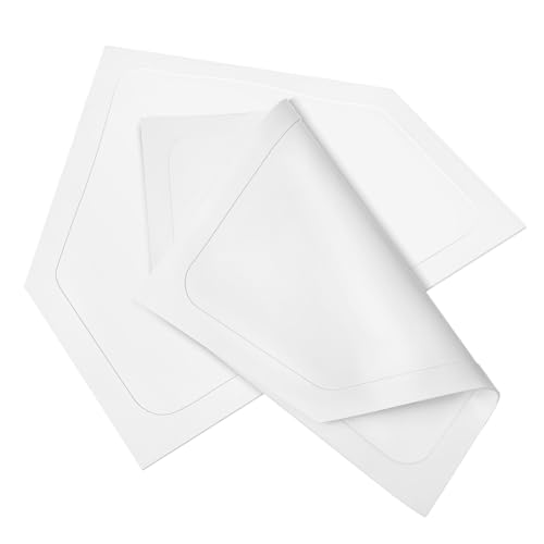 KOMBIUDA 2pcs Home Plate Baseball Markers Softball Training Plates Lightweight Portable Weather Resistant Ground Markers for Pitcher Practice Outdoor Games TPE Material