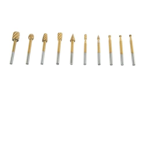 Set de 10 fresas rotativas de carburo para metal y madera miniatura 1