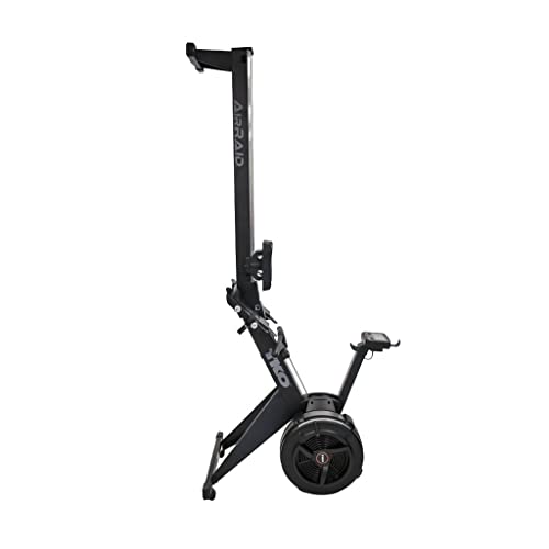 Image of TKO AirRaid Rower | Air Resistance Rowing Machine for Home & Commercial Use | Foldable Air Rowing Machine with 9 Damper Levels, LCD Console, Smooth Glide Rower Machine