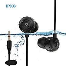 Waterproof Earbuds IPX8 Swimming Earphones in-Ear Headphones with Stereo Audio Extension Cable and Carrying Case,Sport Earphones Fully Waterproof Swimming Earbuds VZ SPORT MATE (Metallic)