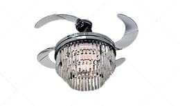 Zircon BO-5 Lighting Ceiling Fan with Light Luxury Modern Fan with Remote Noiseless Retractable Chandelier Fan with Anti dust blades