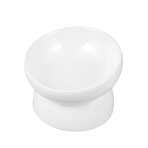Abaodam Elevated Dog Feeder Ceramic Pet Bowl Slanted Mouth Slow Feeder for Dogs Puppies and Easy to Carry