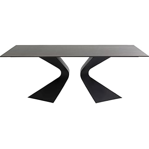 Mesa Kare WTD Gloria de cerámica y acero negro 200x100 cm Cover