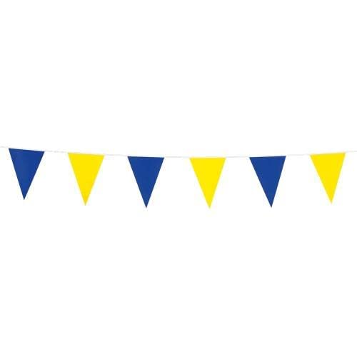 Happium 20m / 65 ft Solid Colour Bunting Flags Banner Pennant Party Decoration Garland (Blue, Yellow) - Image 3