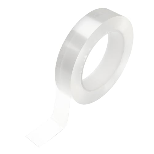 NICENEEDED Cinta Deslizante para Anillos de Cortina Transparente de 32.8 pie, Cintas Adhesivas para Deslizar Cortinas Cubierta para Barra de Cortina de Ducha