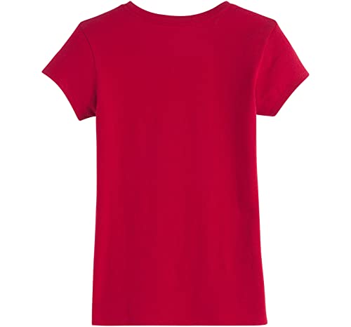 Tommy Hilfiger Girls Fem Fit Short Sleeve Everyday Kids School Uniform Tee2