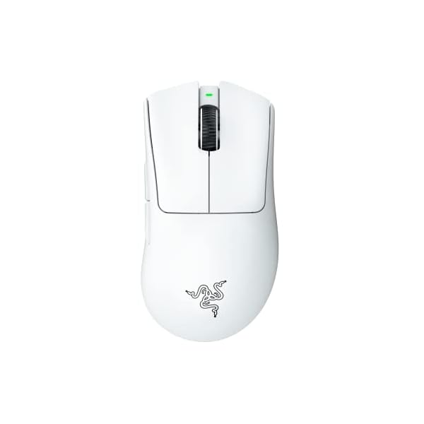 Razer DeathAdder V3 Pro Wireless Gaming Mouse: 64g Lightweight Ergonomic – 30K DPI Optical Sensor – Gen-3 Optical Switches – 8 Programmable Controls – Up to 90 Hr Battery – White