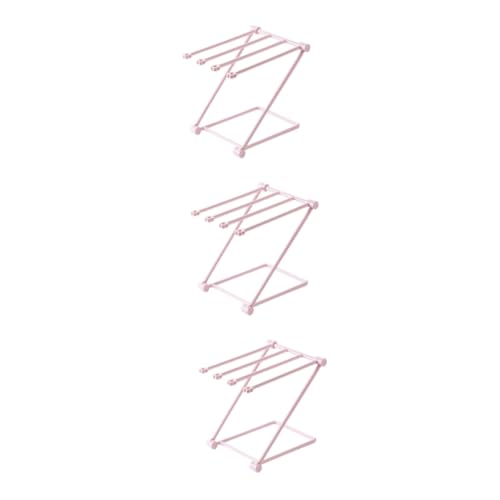 Toallero perchero rosa plegable y multiusos para organizar tu cocina 2