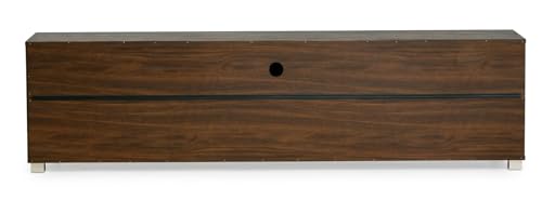 Image of DeckUp Cannes 2-Door Engineered Wood TV Entertainment Unit and TV Stand with Storage (Walnut, Matte Finish)