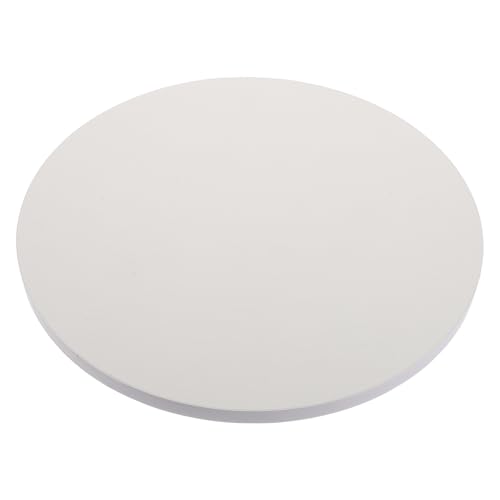 OUNONA Tablero Redondo de Repuesto para Mesa de Centro de Madera Maciza, Grueso 30 Cm, Color Crema Cálido, Superficie Fácil de Limpiar, Adecuado para Comedor, Salón y Oficina