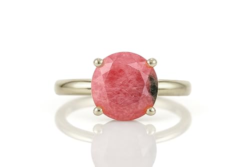Bague Rhodonite Argent 925 femme : bijou fait main formel et chic