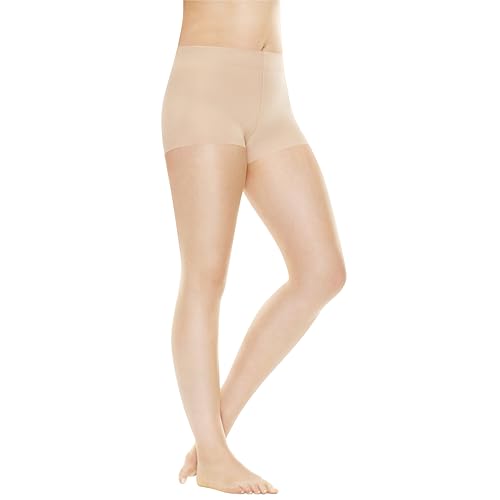 Hanes Perfect Nudes Pantyhose for Flawless Finish, Control Top, Ultra Sheer, Sheer Toe, Transparent, Size Medium (Pack of 1)