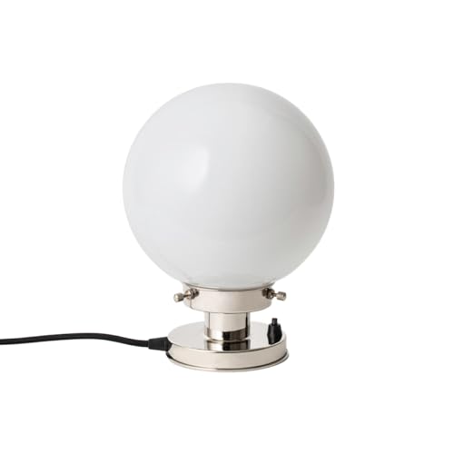 Lampe de Table Globe Ø 20 Nickel au style vintage 20's pour réchauffer votre salon