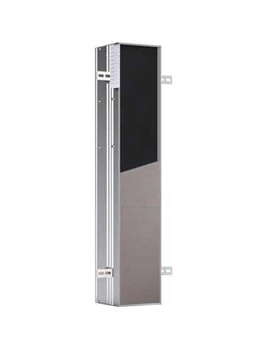 Emco Asis Plus Unterputz Toilettenpapierhalter, Alurahmen, Einbauschrank, Türanschlag rechts - 975611001, Grau, Papier Seitlich