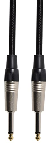 citronic Braid Guitar Lead Black 3m, 3 Meters