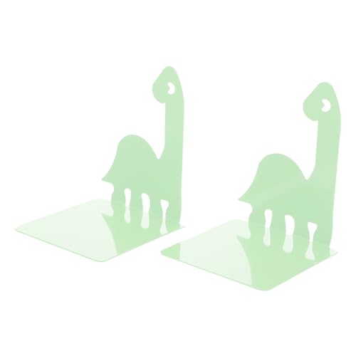 Didiseaon Soportes para Libros Metálicos Dinosaurio Organizador Escritorio Resistente Antideslizante Accesorio Lectura Moderno para Hogar y Oficina Dos