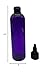 Natural Farms 4 oz Purple Cosmo BPA FREE Bottles - 8 Pack Empty Refillable Containers - Essential Oils - Hair - Aromatherapy | Black Twist Open/Close Cap - Made in the USA