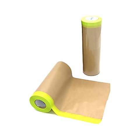Tape and Drape, Paint Masking Paper, Pre-Taped Masking Paper for Painting, 2 Pack Car Protection Covering Paper, Paint Tape, for Car and Furniture, Floor.(Unfold 20 inch wide and 90 feet long) Cover