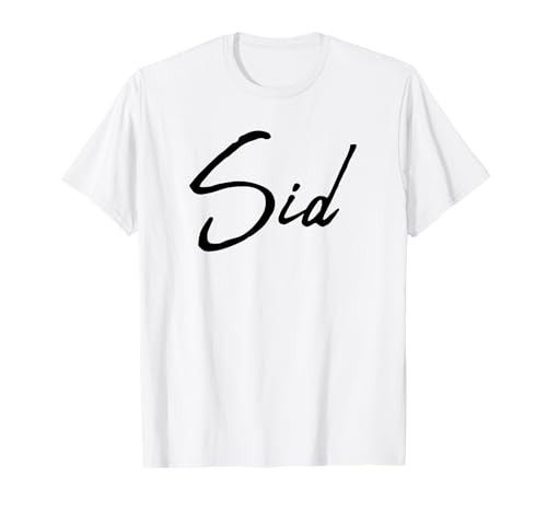 Beautiful Feminine Calligraphy Sid Handwritten Font Sid Maglietta