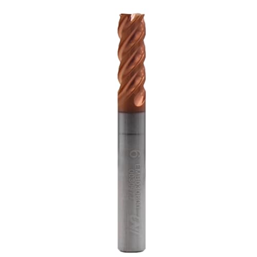 Image of Carbide Square End Mill 4 Flute HRC65 for Milling Tool Steel, Alloy Steel, Mold Steel etc (1, 6mm /0.24in)