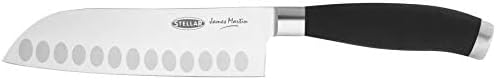 Stellar James Martin IJ44 Santoku Knife 15cm/6" - Carbon Stainless Steel, Razor Sharp Blade, Anti-Slip Handle Fully Guaranteed