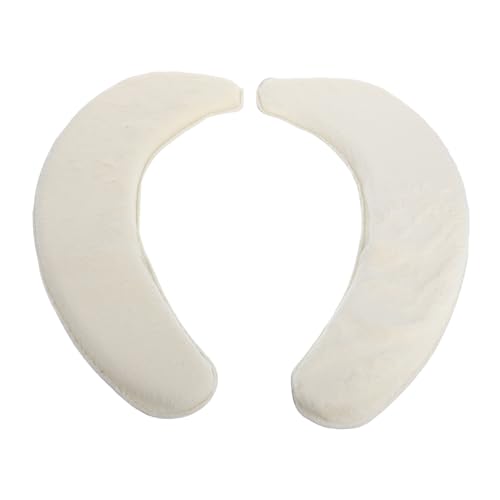 FRCOLOR 1Pair Soft Toilet Seat Cover Pads Comfortable Adhesive Toilet Cushion for Use Washable Reusable Bathroom Accessories Fit for Standard Toilets