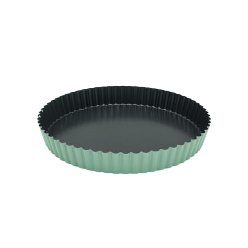 Zenker 42849 - Molde para tartas (26 cm, plato para tarta, molde para tarta, plato de tarta, círculo de tarta, molde quiche, plato de tarta, molde a quiche, acero al carbono, 26 cm)