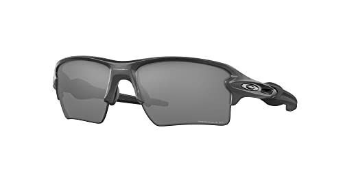 Oakley OO9188 Sunglasses Bundle: OO 9188 FLAK 2.0 XL 9188F8 Steel and Large Black leash Accessory kit