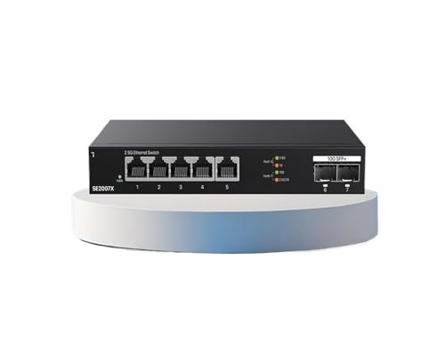 8-Port Gigabit LAN Splitter Hub NAS 10000Mbps Disconnector 2x10G SFP(7 Port with us Plug)