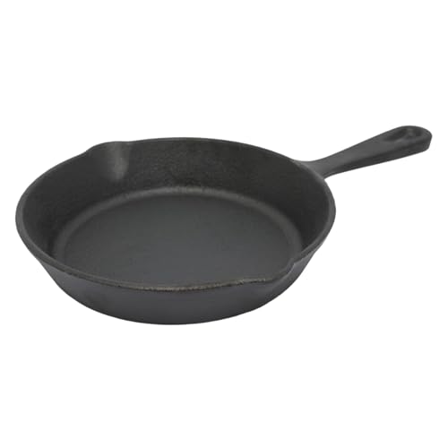 Bister Cast Iron Body with Plant Oil Coating Skillet Nonstick with Flat Bottom Suitable for Induction Black 15.5 x 3.4cm