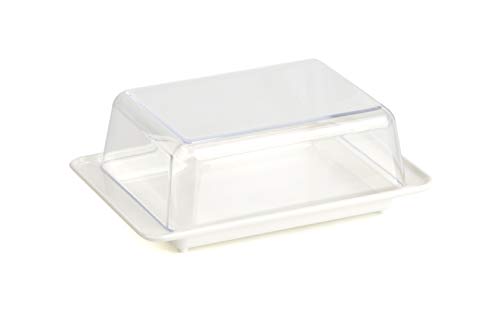 Kimmel Burriera con Coperchio, Bianco/Trasparente, Piccolo