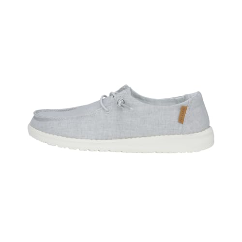 Image of HEYDUDE Women's Wendy Chambray | Women's Shoes | Women's Lace Up Loafers | Comfortable & Light-Weight