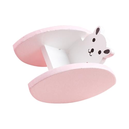 MUSISALY Mini Mueble Mecedora de Madera Suave Decorativa Escala para Casa de Muñecas Modelo Duradero y Seguro para Coleccionistas Accesorio para Mini Hogar Rosa