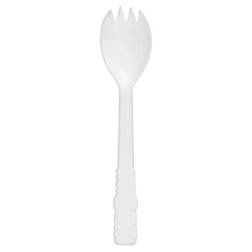 Cutting EDGE Unbreakable White Food Grade Cutlery Set of (Spoon, Spork & Knife) for Home, Parties, Restaurants, Microwave Safe, BPA Free, (Spork, Set of 25)